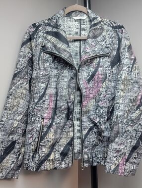 Erin London Light Jacket Blazer Multicolor Black White Pink Casual Stylish Sz. L